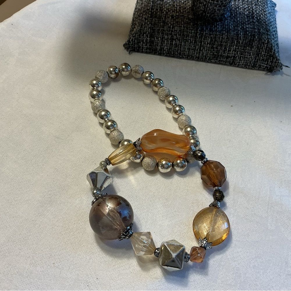 Set of 2 Silvertone Bracelets